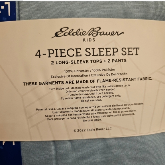 Eddie Bauer Youth 4-piece Pajama Set - Picture 2 of 3